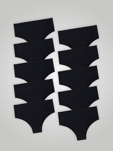 Kit com 10 Calcinhas Biquíni Cintura Alta Sem Costura Segunda Pele Preto - R$24,99 cada