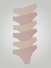 Kit com 6 Calcinhas Biquíni Sem Costura Segunda Pele (3 Bege e 3 Rose) - R$20,82 cada