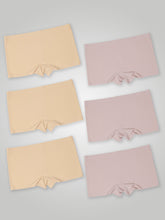 Kit com 6 Calcinhas Boxer Boyshort Sem Costura Segunda Pele (3 Bege e 3 Rose) - R$47,98 cada