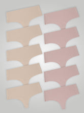 Kit com 10 Calcinhas Fio Dental Cintura Alta Sem Costura Segunda Pele (5 Bege e 5 Rose) - R$24,95 cada