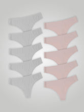 Kit com 10 Calcinhas Fio Dental Sem Costura Segunda Pele (5 Branco e 5 Rose) - R$18,99 cada