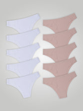 Kit com 10 Calcinhas Biquíni Sem Costura Segunda Pele (5 Branco e 5 Rose) - R$18,99 cada