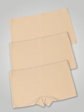 Kit com 3 Calcinhas Boxer Boyshort Sem Costura Segunda Pele Bege - R$53,63 cada