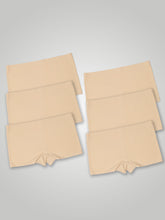 Kit com 6 Calcinhas Boxer Boyshort Sem Costura Segunda Pele Bege - R$47,98 cada