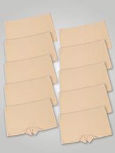 Kit com 10 Calcinhas Boxer Boyshort Sem Costura Segunda Pele Bege - R$41,99 cada