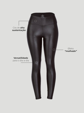 Calça Legging Brilho Cirre Preto