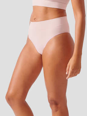 Kit com 3 Calcinhas Biquíni Cintura Alta Canelado Sem Costura Premium Rose - R$68,30 cada