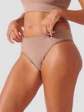 Calcinha Biquini Canelado Sem Costura Premium Marrom Cacau