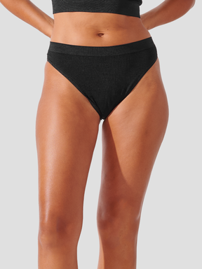 Calcinha Biquini Canelado Sem Costura Premium Preto