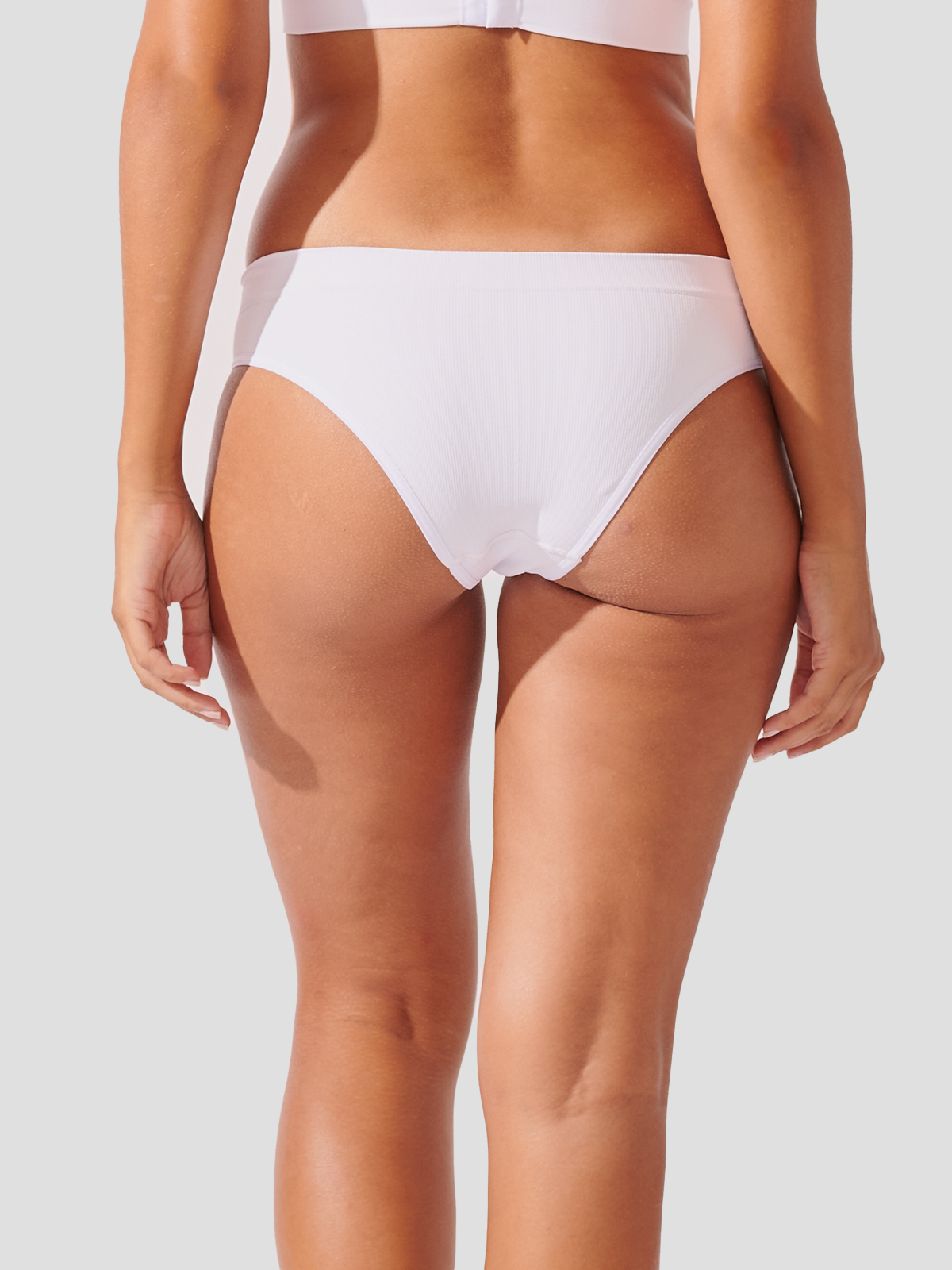 Calcinha Biquini Canelado Sem Costura Premium Branco