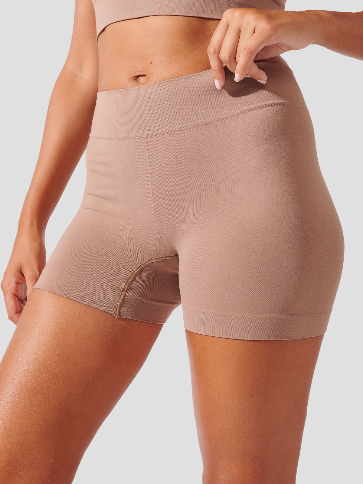 Kit com 6 Calcinhas Boxer Boyshort Sem Costura Premium Marrom Cacau - R$68,32 cada