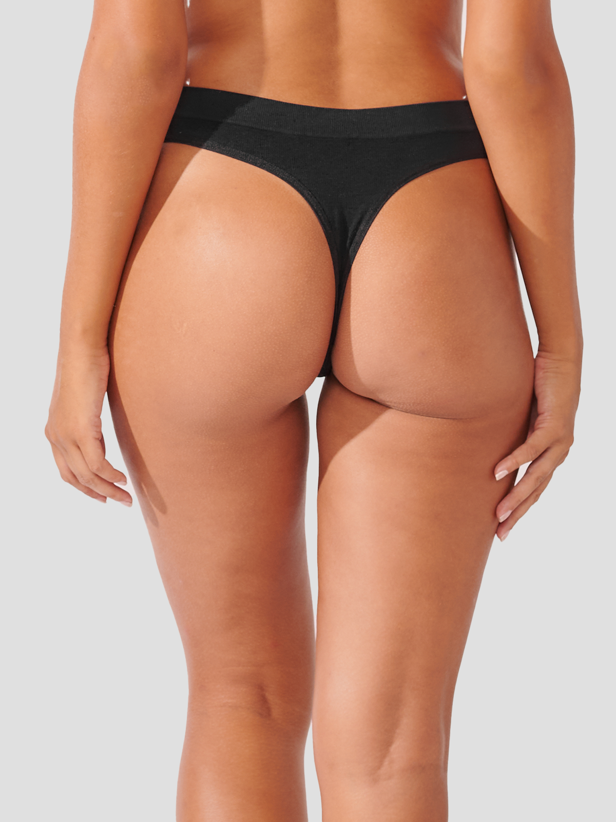 Kit com 10 Calcinhas Fio Dental Canelado Sem Costura Premium Preto - R$59,49 cada