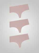 Kit com 3 Calcinhas Fio Dental Cintura Alta Sem Costura Segunda Pele Rose - R$39,96 cada