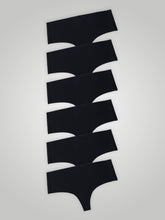 Kit com 6 Calcinhas Fio Dental Cintura Alta Sem Costura Segunda Pele Preto - R$34,98 cada