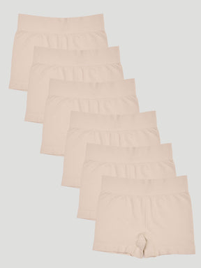 Kit com 6 Calcinhas Boxer Modeladora Sem Costura Premium Bege - R$74,98 cada