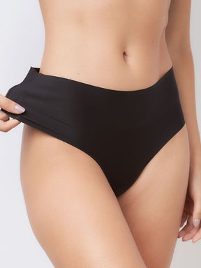 Kit com 10 Calcinhas Fio Dental Cintura Alta Sem Costura Segunda Pele (5 Preto e 5 Bege) - R$24,95 cada