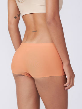 Calcinha Boxer Boyshort Sem Costura Segunda Pele Marrom Terracota
