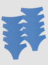 Kit com 10 Calcinhas Biquíni Sem Costura Segunda Pele Azul Royal - R$18,99 cada