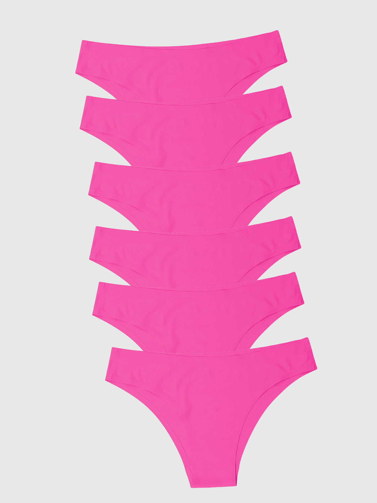 Kit com 6 Calcinhas Biquíni Sem Costura Segunda Pele Rosa Pink - R$20,82 cada