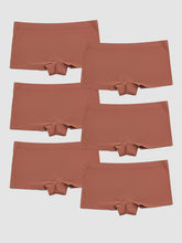 Kit com 6 Calcinhas Boxer Boyshort Sem Costura Segunda Pele Marrom Cacau - R$47,98 cada