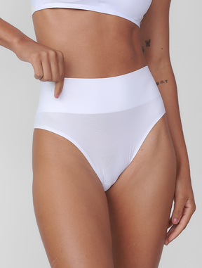 Kit com 10 Calcinhas Biquíni Redutora Sem Costura Segunda Pele Branco - R$29,99 cada