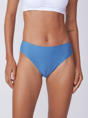 Kit com 6 Calcinhas Biquíni Sem Costura Segunda Pele Azul Royal - R$20,82 cada