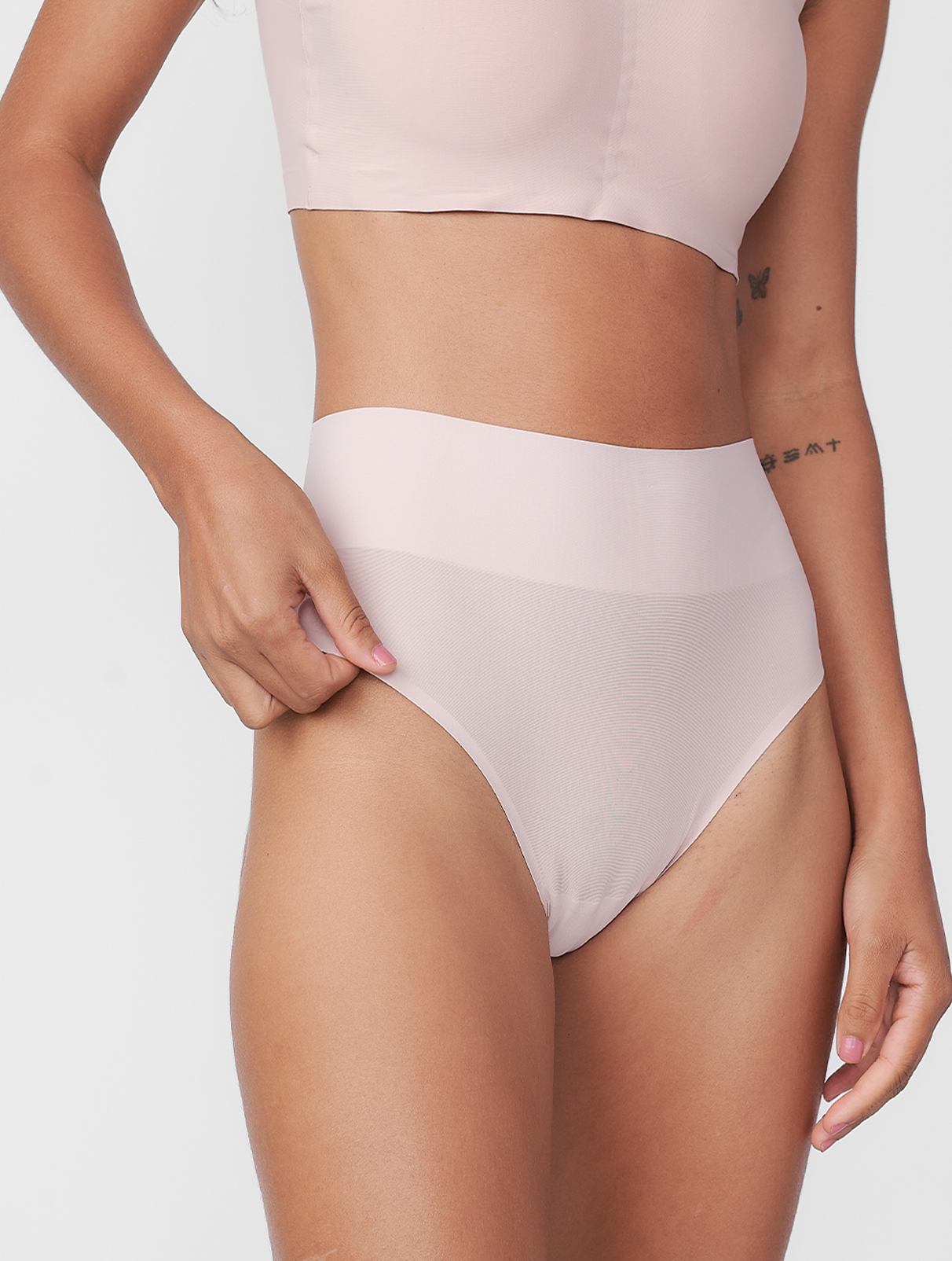 Kit com 10 Calcinhas Biquíni Redutora Sem Costura Segunda Pele Rose - R$29,99 cada