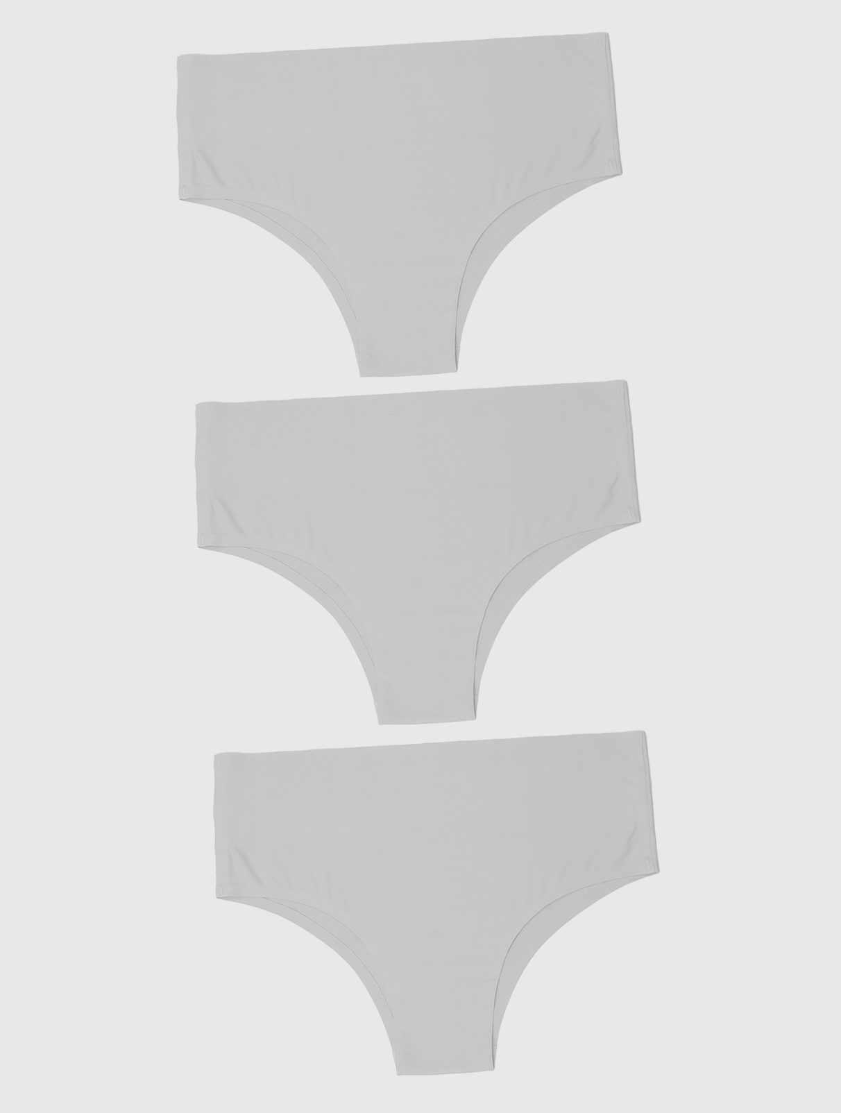 Kit com 3 Calcinhas Biquíni Redutora Sem Costura Segunda Pele Branco - R$46,63 cada