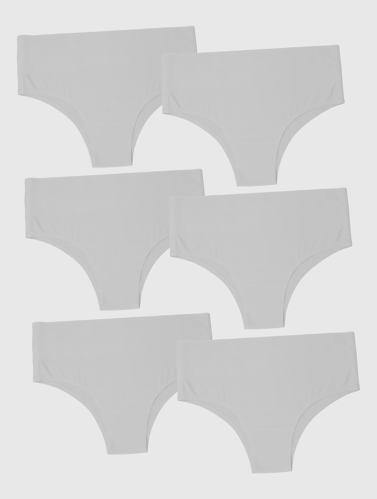 Kit com 6 Calcinhas Biquíni Redutora Sem Costura Segunda Pele Branco - R$41,65 cada