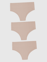 Kit com 3 Calcinhas Biquíni Redutora Sem Costura Segunda Pele Rose - R$46,63 cada