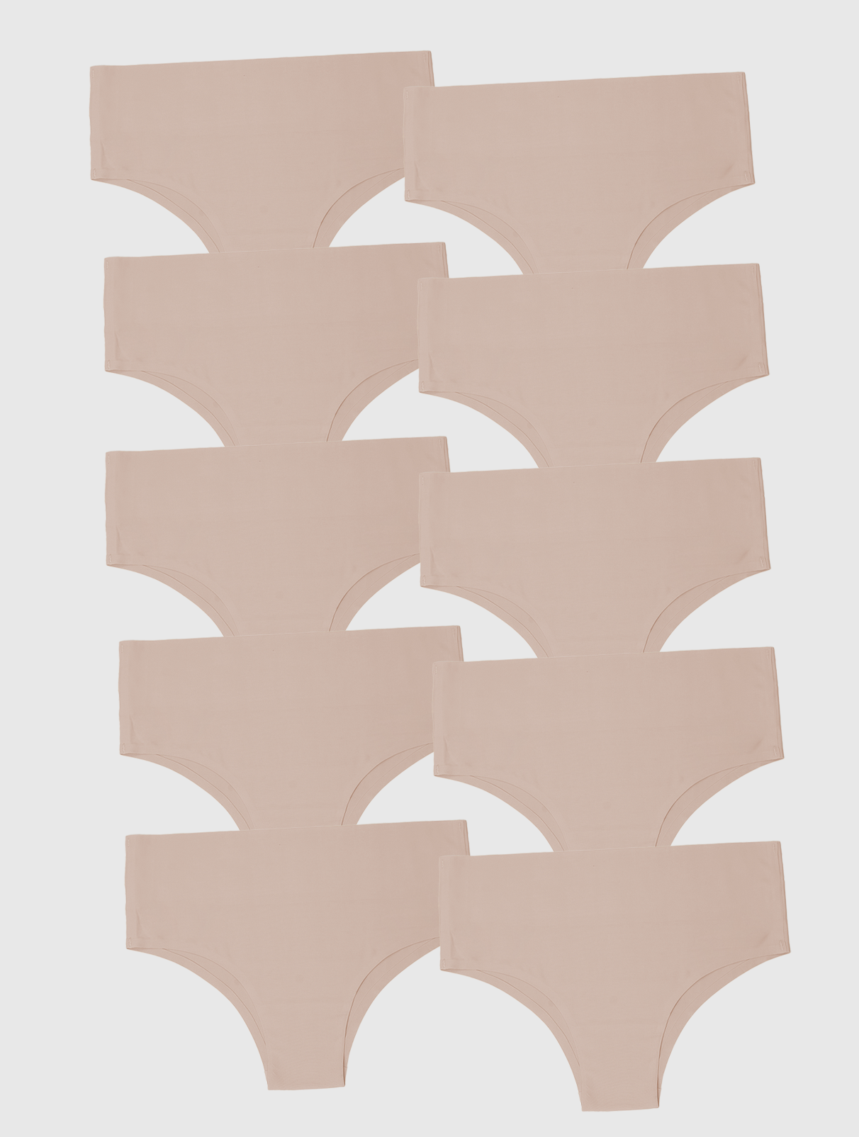 Kit com 10 Calcinhas Biquíni Redutora Sem Costura Segunda Pele Rose - R$29,99 cada