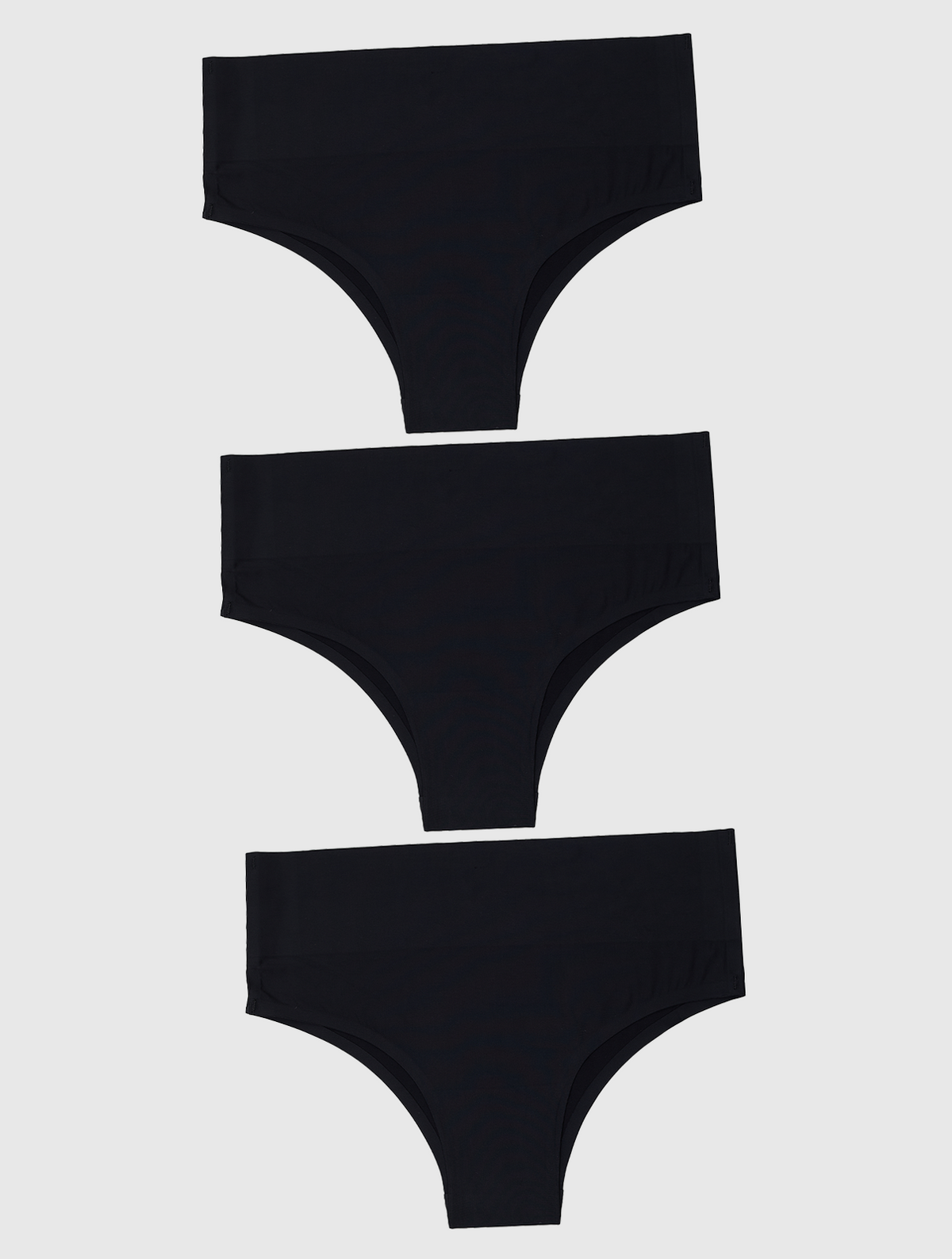 Kit com 3 Calcinhas Biquíni Redutora Sem Costura Segunda Pele Preto - R$46,63 cada