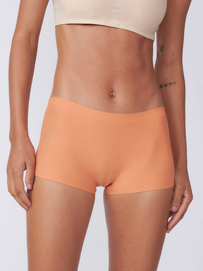 Kit com 3 Calcinhas Boxer Boyshort Sem Costura Segunda Pele Marrom Terracota - R$53,63 cada