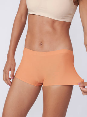 Kit com 3 Calcinhas Boxer Boyshort Sem Costura Segunda Pele Marrom Terracota - R$53,63 cada