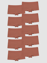 Kit com 10 Calcinhas Boxer Boyshort Sem Costura Segunda Pele Marrom Cacau - R$41,99 cada