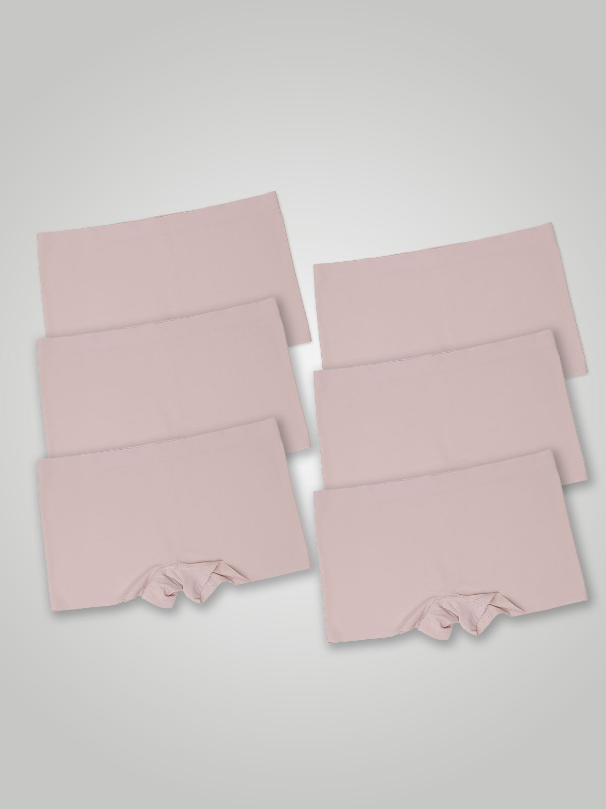 Kit com 6 Calcinhas Boxer Boyshort Sem Costura Segunda Pele Rose - R$47,98 cada