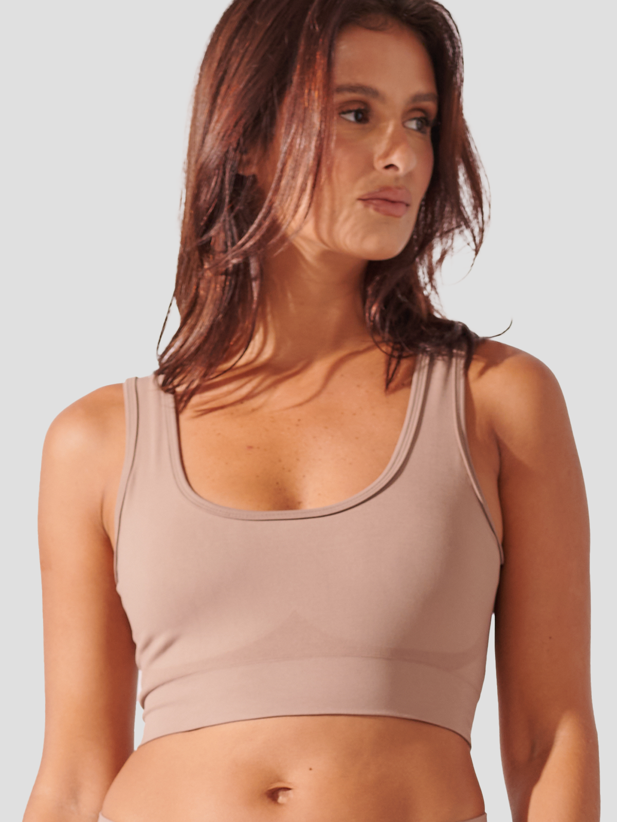 Sutiã Modelador Sem Aro Sem Costura Premium Marrom Cacau