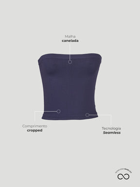 Top Tube Sem Costura Preto