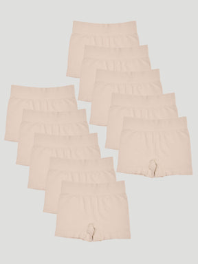 Kit com 10 Calcinhas Boxer Modeladora Sem Costura Premium Bege - R$59,90 cada