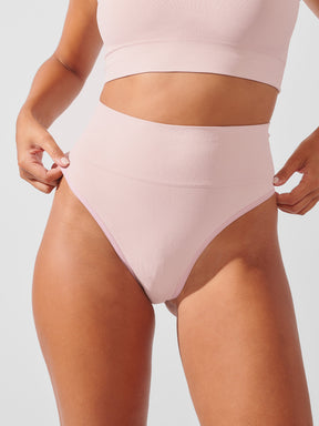 Kit com 3 Calcinhas Fio Dental Redutora Canelado Sem Costura Premium Rose - R$76,63 cada