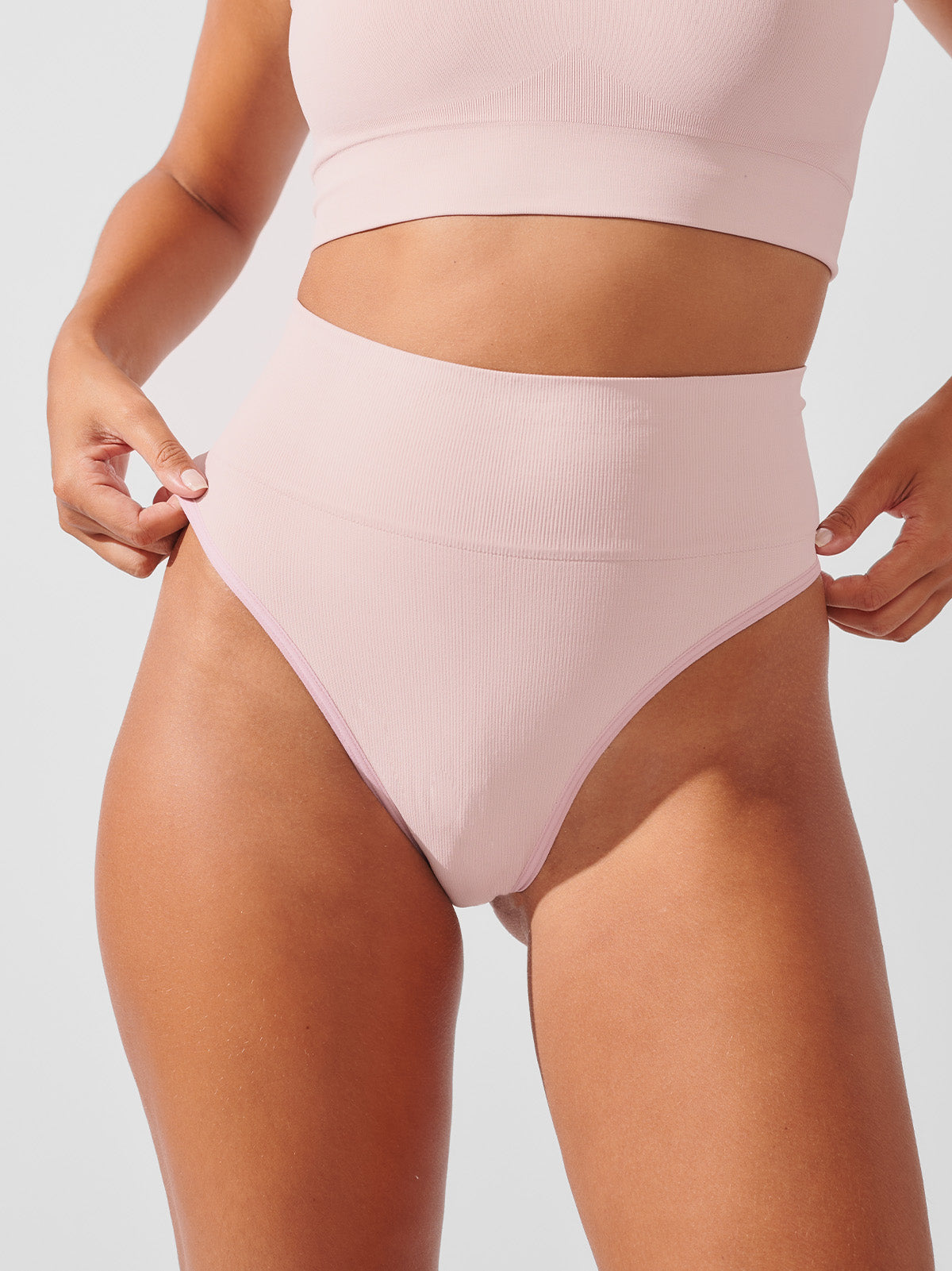 Kit com 10 Calcinhas Fio Dental Redutora Canelado Sem Costura Premium Rose - R$53,90 cada