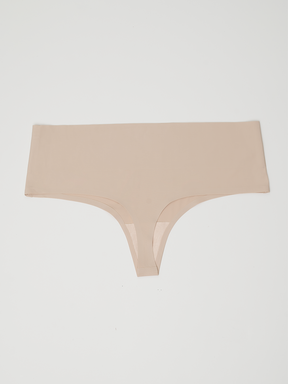 Kit com 6 Calcinhas Fio Dental Redutora Sem Costura Segunda Pele Bege - R$41,65 cada