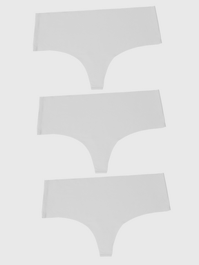 Kit com 3 Calcinhas Fio Dental Redutora Sem Costura Segunda Pele (Branco, Bege e Rose) - R$46,63 cada