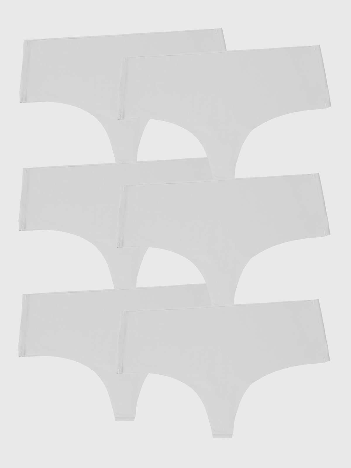 Kit com 6 Calcinhas Fio Dental Redutora Sem Costura Segunda Pele Branco - R$41,65 cada