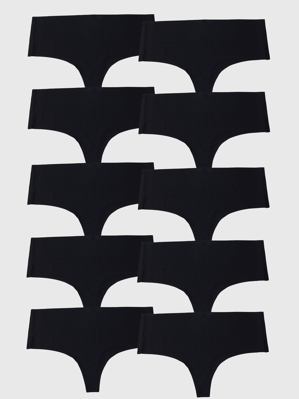 Kit com 10 Calcinhas Fio Dental Redutora Sem Costura Segunda Pele Preto - R$29,99 cada