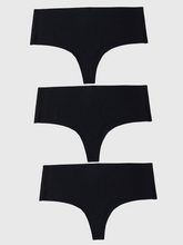 Kit com 3 Calcinhas Fio Dental Redutora Sem Costura Segunda Pele Preto - R$46,63 cada