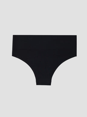 Calcinha Biquíni Cintura Alta Sem Costura Segunda Pele Preto