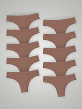 Kit com 10 Calcinhas Biquíni Sem Costura Segunda Pele Marrom Cacau - R$18,99 cada