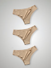 Kit com 3 Calcinhas Biquíni Sem Costura Segunda Pele Bege - R$23,30 cada