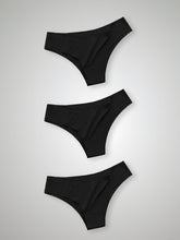 Kit com 3 Calcinhas Biquíni Sem Costura Segunda Pele Preto - R$23,30 cada